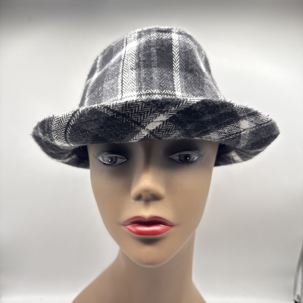 Black Jack DMD Fedora Hat Black Plaid OS Retro 90s Style‎ Dark Academia